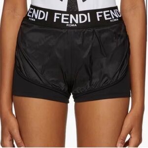 Fendi Women's Black Athletic Shorts